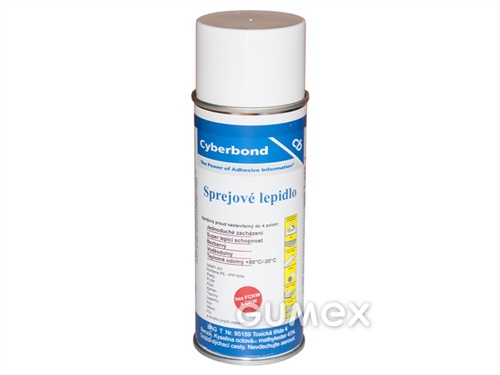 Lepidlo v spreji CB SprayGlue, 400ml, plasty, gumy, kože, tkaniny, filc, molitan, -30°/+80°C